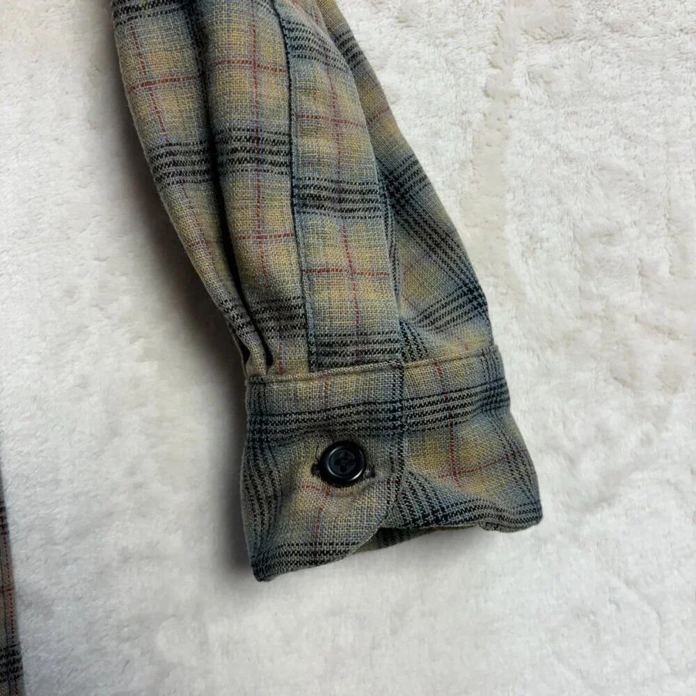 Pendleton Mens Board Shirt Jac Flannel Button Down Size Medium Plaid Long Sleeve - Picture 9 of 16